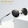 Retro Polarized Round Sunglasses Full Frame Metal Frame Unisex Colorful Reflective Sunshade Mirror
