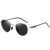 Retro Polarized Round Sunglasses Full Frame Metal Frame Unisex Colorful Reflective Sunshade Mirror