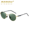 Retro Polarized Round Sunglasses Full Frame Metal Frame Unisex Colorful Reflective Sunshade Mirror