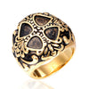 Retro Polished Stainless Steel Skull Ring For Unisex Gothic Fashion Statement Jewelry