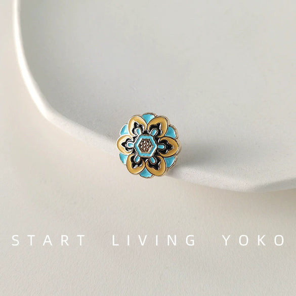 Retro Polygon Alloy Shank Buttons For Coats Sweaters Knitwear And Dresses Decorative Metal Garment Buttons
