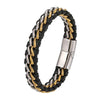 Retro Punk Color Block Titanium Steel Braid Bracelets