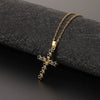 Retro Punk Cross Copper Geometric Pendant Necklace With Electroplating O Subchain For Unisex