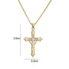 Retro Punk Cross Copper Geometric Pendant Necklace With Electroplating O Subchain For Unisex