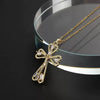 Retro Punk Cross Copper Geometric Pendant Necklace With Electroplating O Subchain For Unisex