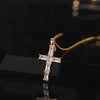 Retro Punk Cross Copper Geometric Pendant Necklace With Electroplating O Subchain For Unisex