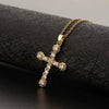 Retro Punk Cross Copper Geometric Pendant Necklace With Electroplating O Subchain For Unisex