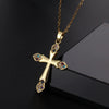 Retro Punk Cross Copper Geometric Pendant Necklace With Electroplating O Subchain For Unisex