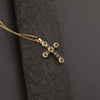 Retro Punk Cross Copper Geometric Pendant Necklace With Electroplating O Subchain For Unisex
