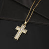 Retro Punk Cross Copper Geometric Pendant Necklace With Electroplating O Subchain For Unisex