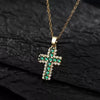 Retro Punk Cross Copper Geometric Pendant Necklace With Electroplating O Subchain For Unisex