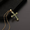 Retro Punk Cross Copper Geometric Pendant Necklace With Electroplating O Subchain For Unisex