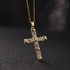 Retro Punk Cross Copper Geometric Pendant Necklace With Electroplating O Subchain For Unisex