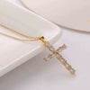 Retro Punk Cross Copper Geometric Pendant Necklace With Electroplating O Subchain For Unisex