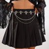 Retro Punk Metal Mushroom Crescent Heartshaped Waist Chain Body Chain For Female