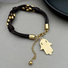 Retro Punk Palm Eye Stainless Steel Enamel Plating Gold Plated Bracelets