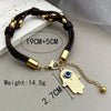 Retro Punk Palm Eye Stainless Steel Enamel Plating Gold Plated Bracelets