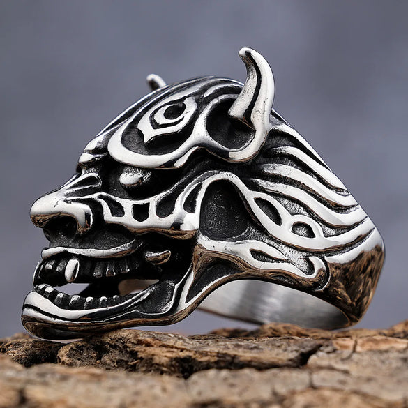 Retro Punk Skull 304 Stainless Steel Halloween Men'S Rings