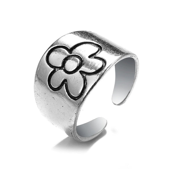 Retro Punk Style Alloy Cast Ring