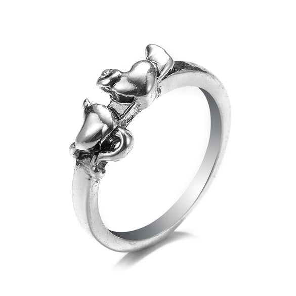 Retro Punk Style Alloy Cast Ring