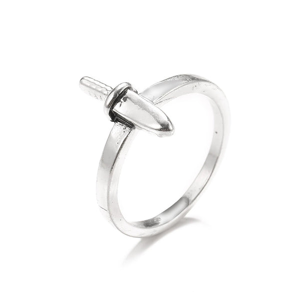 Retro Punk Style Alloy Cast Ring