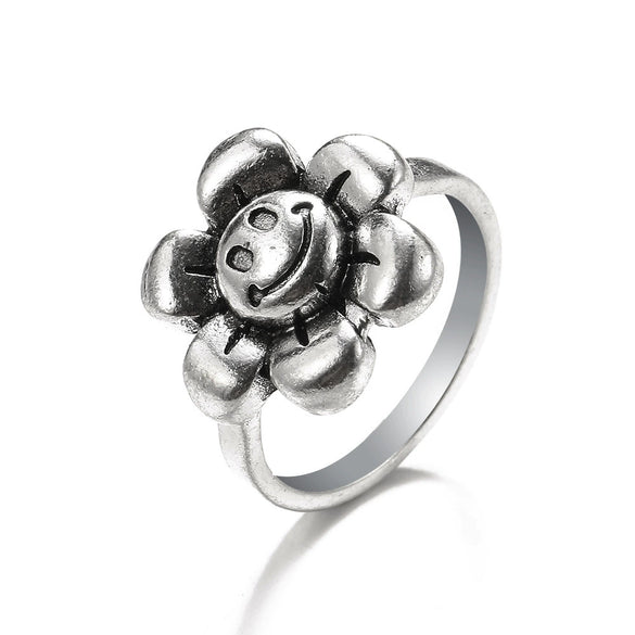 Retro Punk Style Alloy Cast Ring