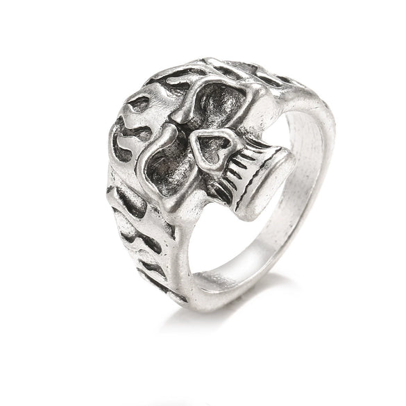 Retro Punk Style Alloy Cast Ring