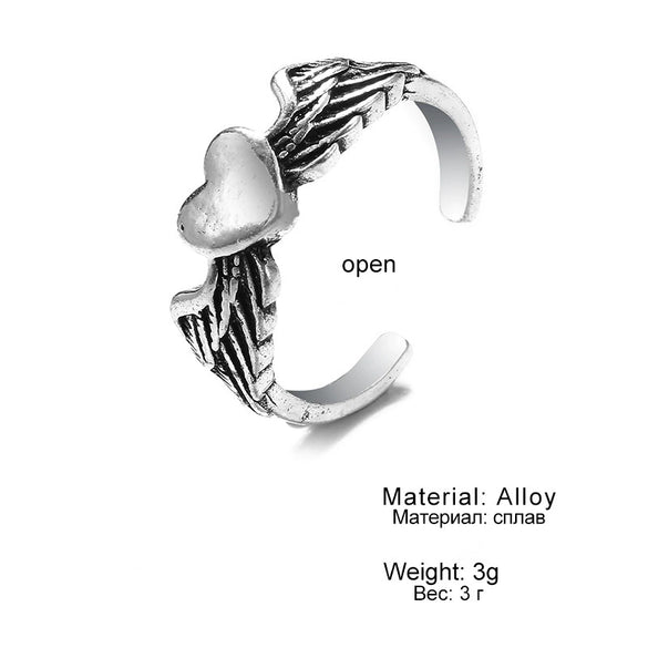 Retro Punk Style Alloy Cast Ring