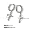 Retro Punk Style Geometric 316L Stainless Steel Electroplated Earrings For Men And Women