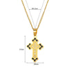 Retro Punk Style Stainless Steel Pendant Necklace With Geometric Pattern Inlaid With Zircon And Electroplated Unisex