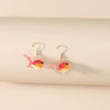 Retro Resin Koi Fish Earrings Elegant Animal Design Simple Creative Fashion Earrings For Women