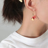 Retro Resin Koi Fish Earrings Elegant Animal Design Simple Creative Fashion Earrings For Women