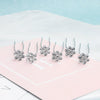 Retro Rhinestone Flower U Shaped Hairpin Elegant Bridal Hair Accessory For Women Fashion Daily Wear