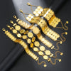 Retro Roman Style Coin Copper Plating 18k Gold Plated Bracelets