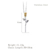 Retro Romantic Rose Flower Pendant Necklace For Women Gold Plated Titanium Steel Round Floral Collarbone Chain