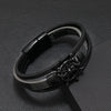 Retro Rudder Pu Leather Alloy Unisex Bangle