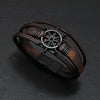 Retro Rudder Pu Leather Alloy Unisex Bangle