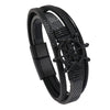 Retro Rudder Pu Leather Alloy Unisex Bangle