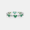Retro S925 Silver Love Stitching Ring With Geometric Design Electroplated In Platinum Or 18K Gold For Women