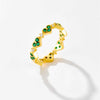 Retro S925 Silver Love Stitching Ring With Geometric Design Electroplated In Platinum Or 18K Gold For Women