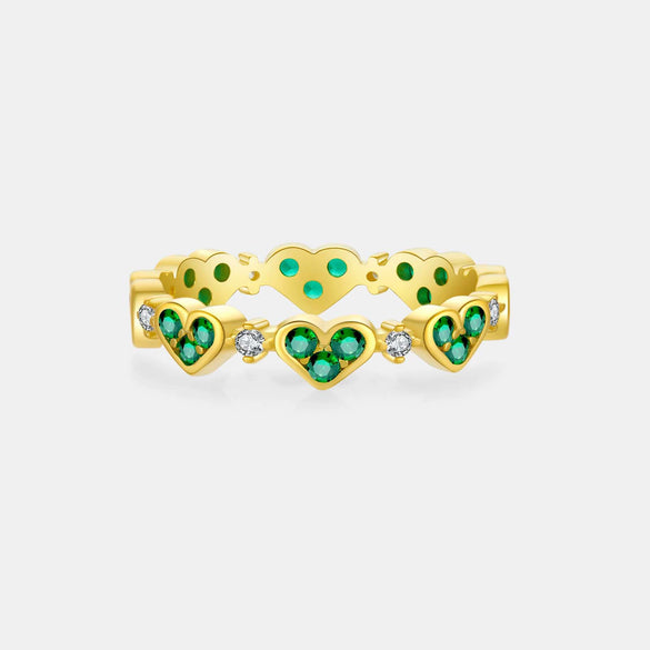 Retro S925 Silver Love Stitching Ring With Geometric Design Electroplated In Platinum Or 18K Gold For Women