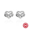 Retro S925 Sterling Silver Earrings With Love Cat Butterfly Sunflower And Geometric Patterns Set With Precious Stones
