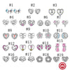 Retro S925 Sterling Silver Earrings With Love Cat Butterfly Sunflower And Geometric Patterns Set With Precious Stones