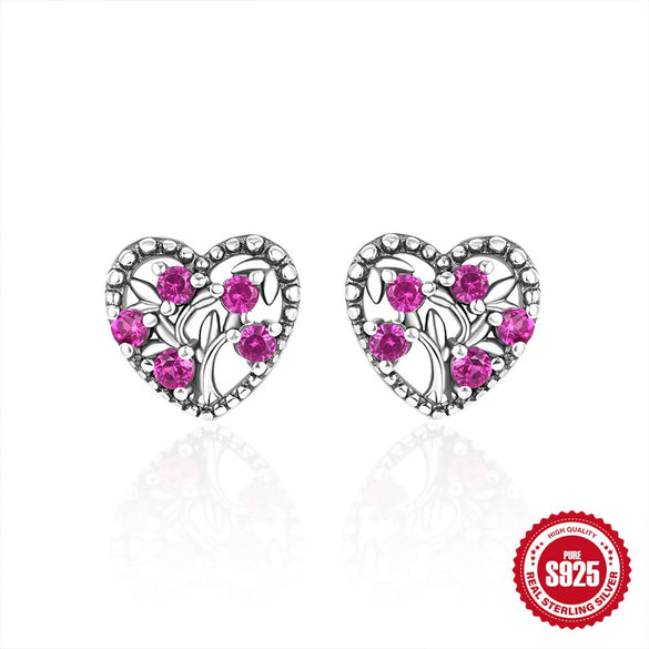 Retro S925 Sterling Silver Earrings With Love Cat Butterfly Sunflower And Geometric Patterns Set With Precious Stones