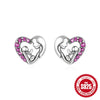 Retro S925 Sterling Silver Earrings With Love Cat Butterfly Sunflower And Geometric Patterns Set With Precious Stones