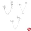 Retro S925 Sterling Silver Star Moon Tassel Chain Earrings For Women With Geometric Styling