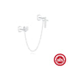 Retro S925 Sterling Silver Star Moon Tassel Chain Earrings For Women With Geometric Styling