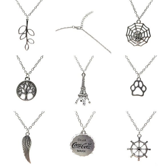 Retro Short Skull Palm Clavicle Chain Moon Evil Force Pentagram Pendant Necklace