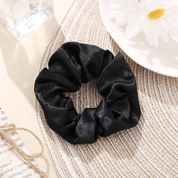 Retro Silk Satin Large Solid Color Hair Scrunchies Wholesale Gooddiy