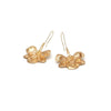 Retro Simple Allmatch Long Golden Flower Ear Hook Earrings For Women Made Of Alloy With Electroplating Design